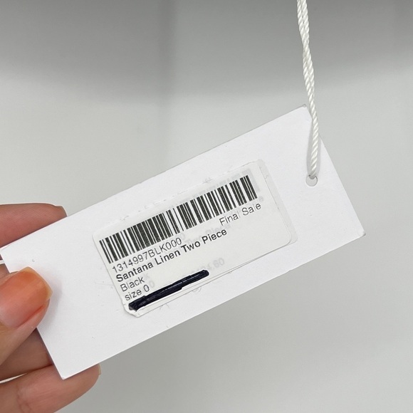 Reformation NWT SANTANA set black linen skirt and crop top NEW - Picture 5 of 8